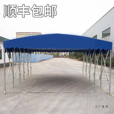 可移动推拉雨棚F9958T8H定制外伸缩大型仓防库水蓬户停大排档夜市