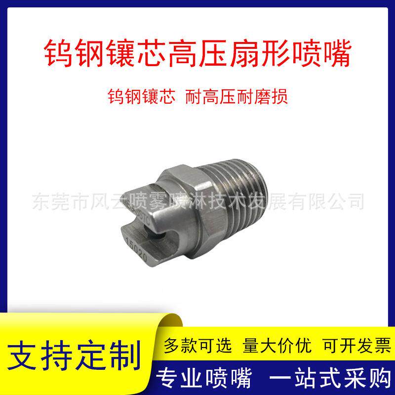 钨钢芯形喷嘴PJZ高压耐磨损高冲击扇力1/4高耐压嵌体S镶STC清洗喷