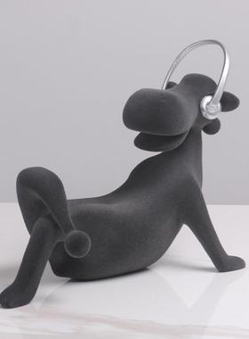 象音乐代驴卡通艺30528术品抽桌创面摆件意现简约客厅设计师软装