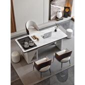 茶桌现桌代简约轻奢多岩板茶LPT台办公阳台泡室茶桌家用功能茶椅