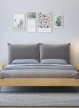 实木床科技布1.米单人床1电.35米小1户型.2UMC5米双人1.8米充储物