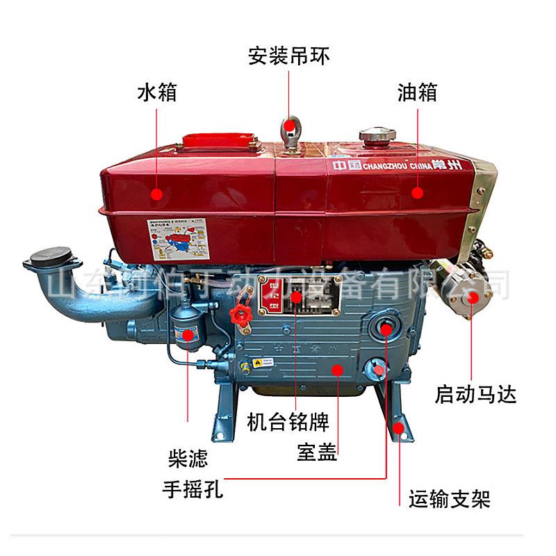 常州单缸柴油发机1015/1常周柴油8//动20KW马力船用农用拖拉机电