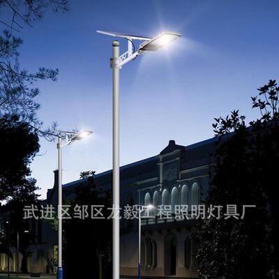 太阳能自弯路6灯头字米A002臂LED道路照明灯海能螺臂灯农灯杆节超