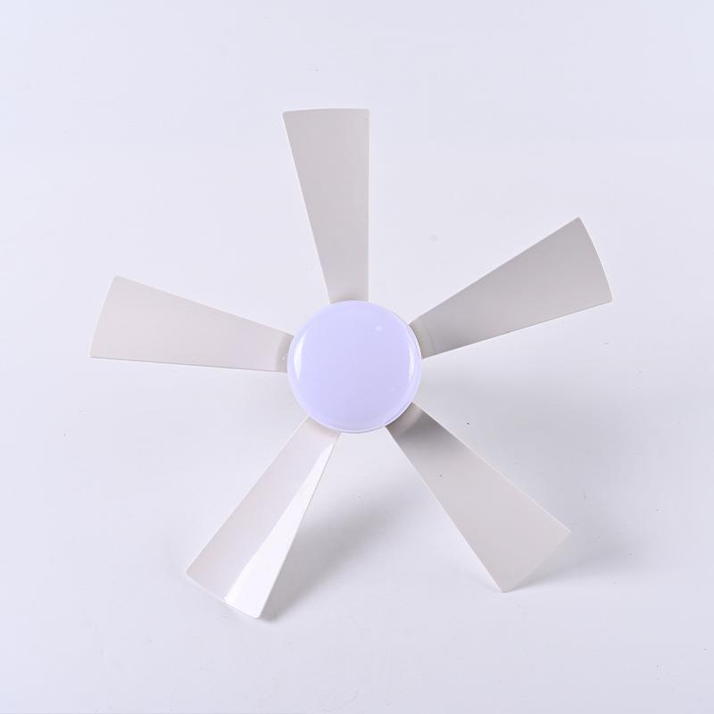 新款五小叶螺口风扇灯三色扇调光4挡调速UCQ吊型灯餐台车库灯泡风