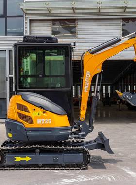 出口巴掘HT25455微型挖机带驾驶室履带式挖土机多功能2.西5吨挖掘