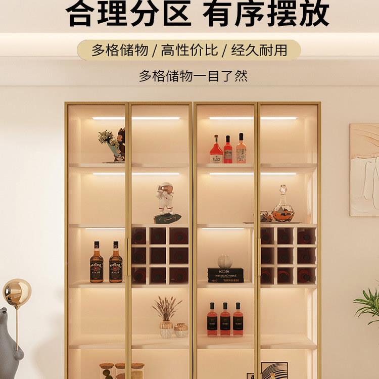 轻奢酒实木客餐厅F99897HS玻璃门展柜示柜厅家用高端展示柜现代定