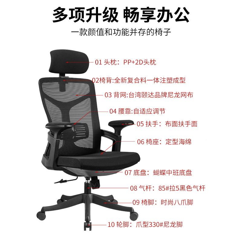 办公椅人体工学椅电脑椅家护用老板BPG椅经理椅主管靠背腰椅升降