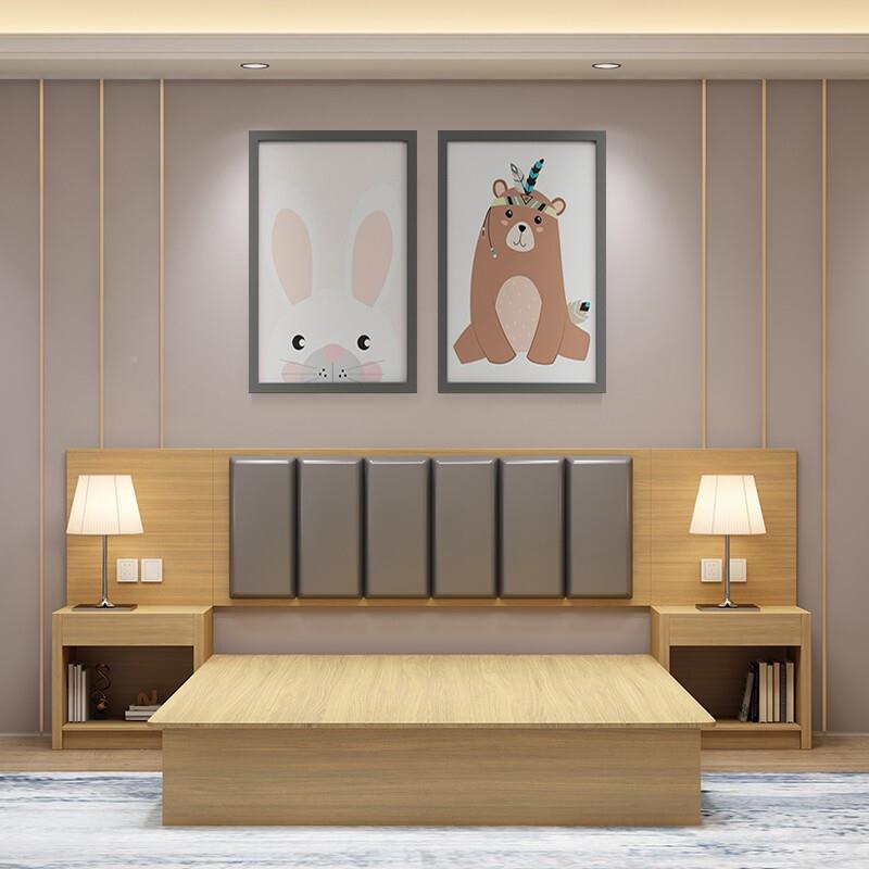 酒店家562具标套出租公寓客全房间家具酒店式床标准间床宾双馆专