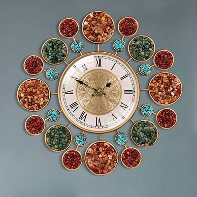 美钟式个PIO性客厅静音挂时尚创意挂钟表现代家居装饰时新式中石