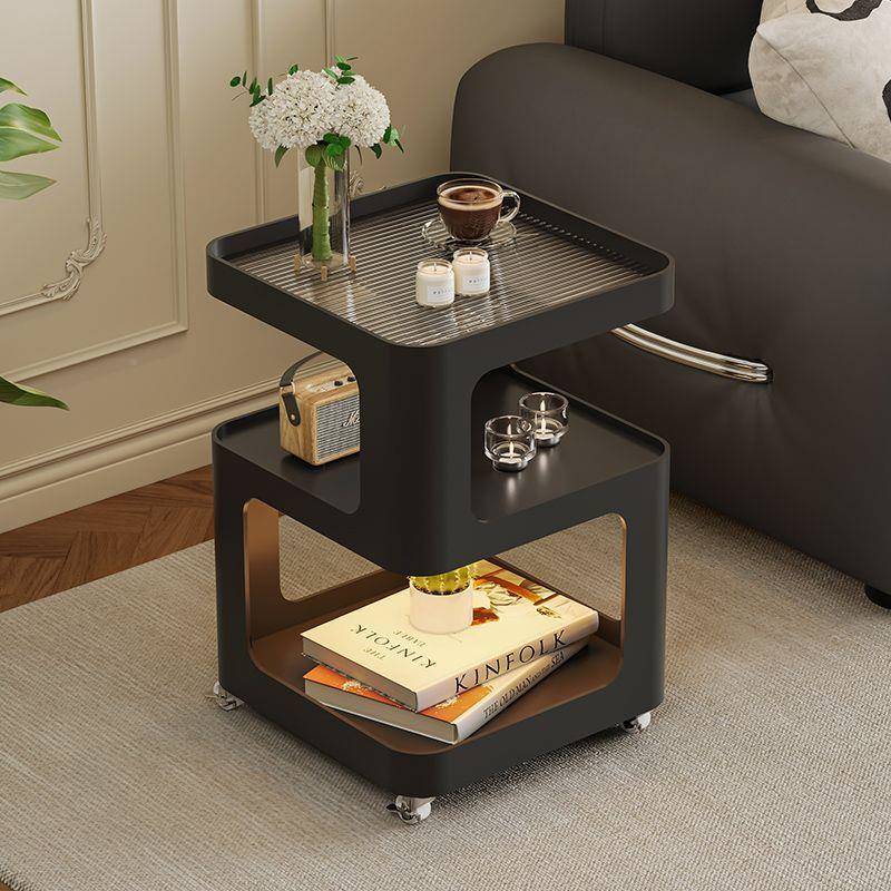 轻奢边几可移动意茶几带沙发边柜查看详情客厅轮小推车铁艺创头柜