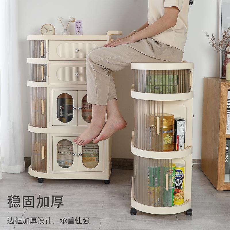 收纳柜抽屉储物家用多层免安装书本杂物整理柜可移动置物架小推车