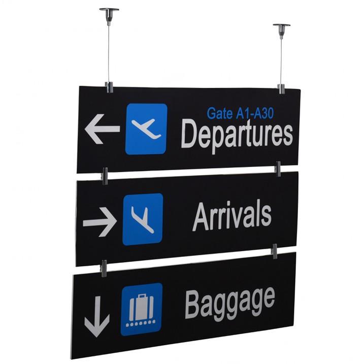 铜质悬空钢丝绳吊码电镀效果商场标牌广告导视指示牌固定器