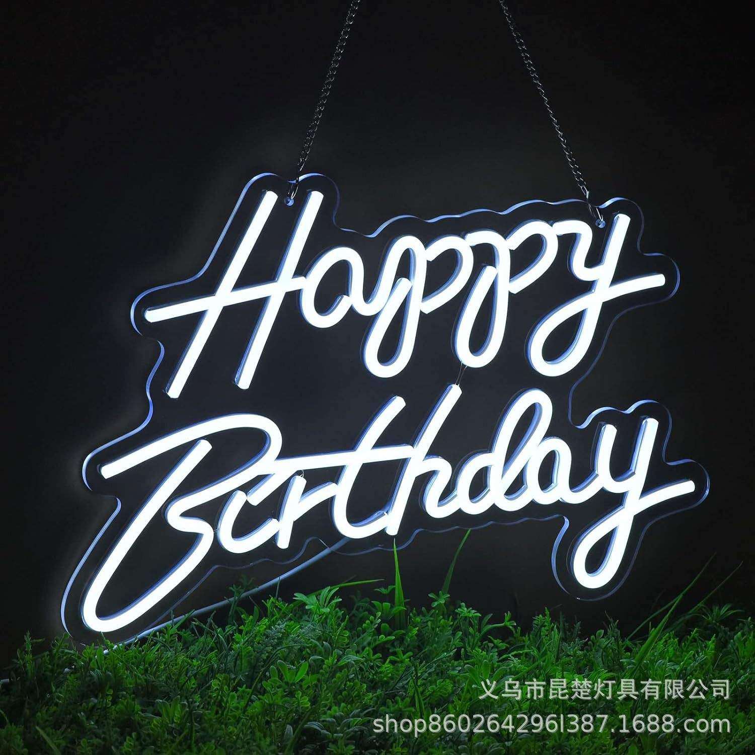 led霓虹灯生日快乐灯发光字led装饰灯定生日灯牌制跨境亚马逊直销,标准件/零部件/工业耗材,车间地垫,淘宝优惠券,粉丝福利购,淘宝优惠卷