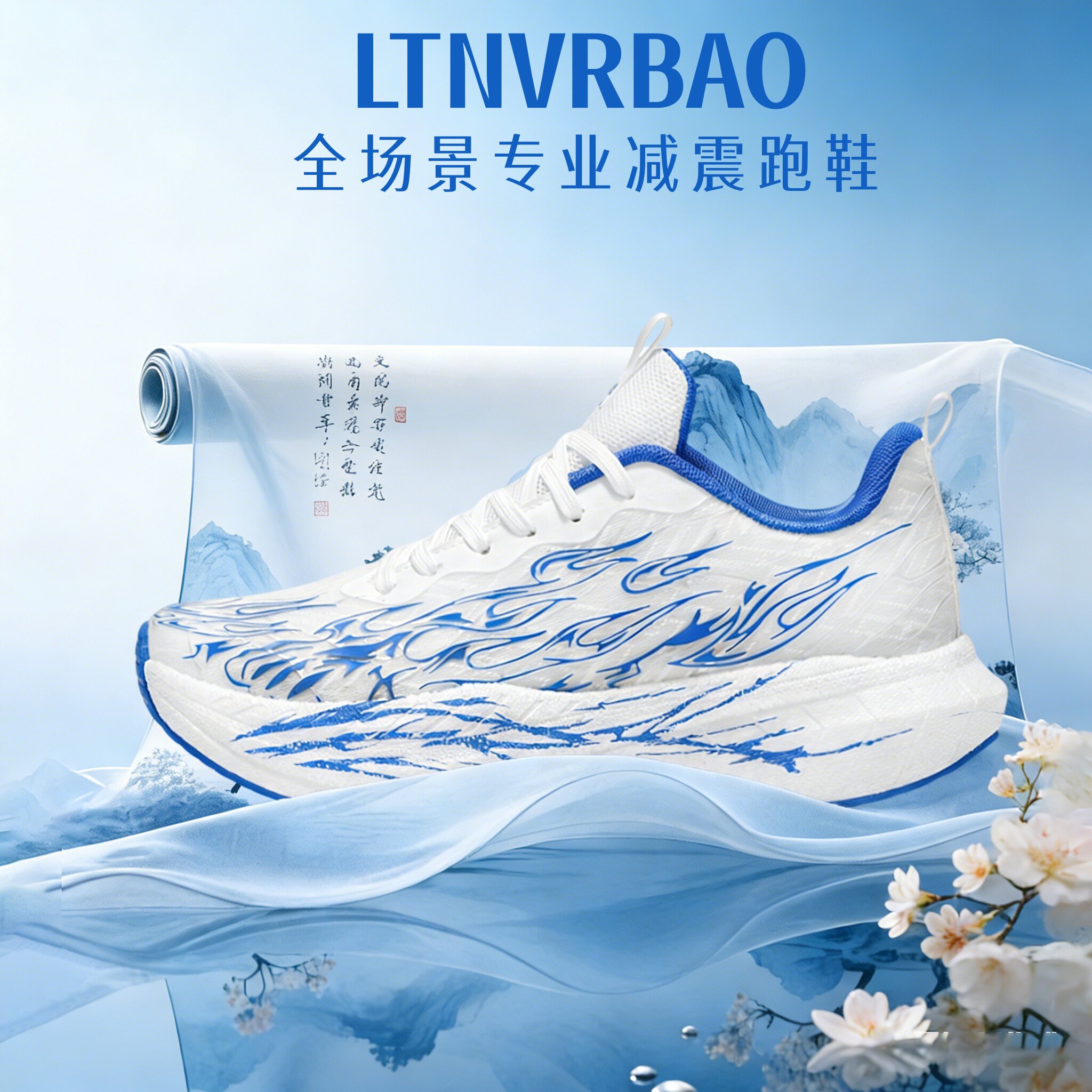 LT青少年专业跑步鞋新款大童减震防滑跑鞋男超轻气垫慢跑运动鞋