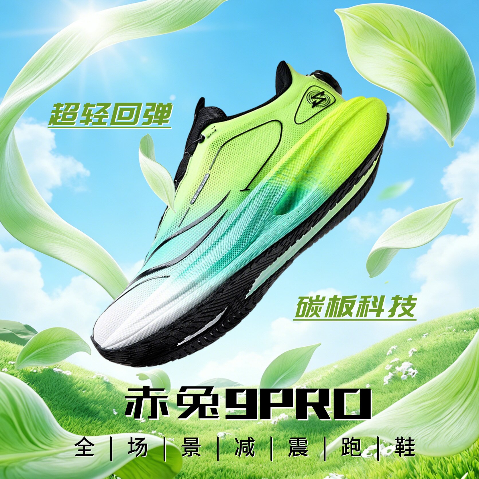 赤兔9PRO碳板跑鞋男夏季儿童气垫运动鞋8初中生中专业体测跑步鞋