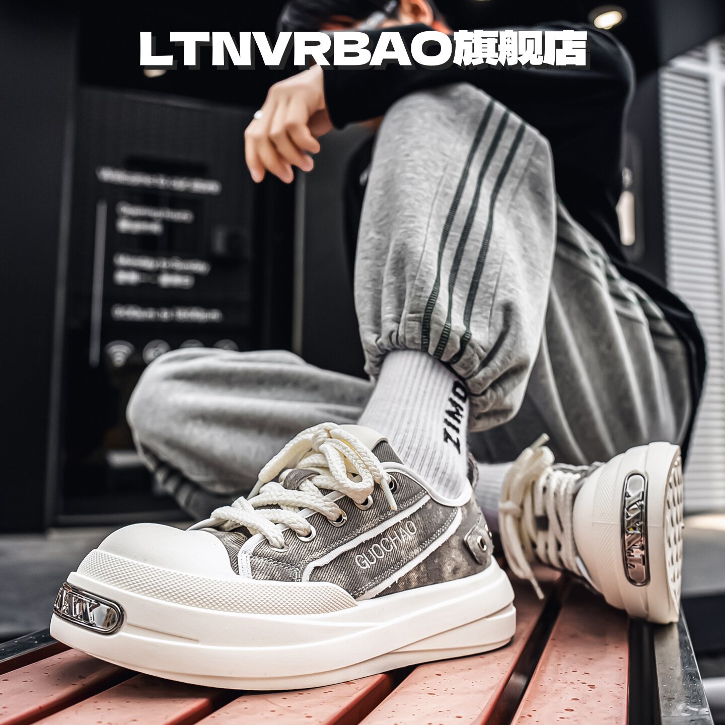 LTNVRBAO男生小众百搭大头德比鞋