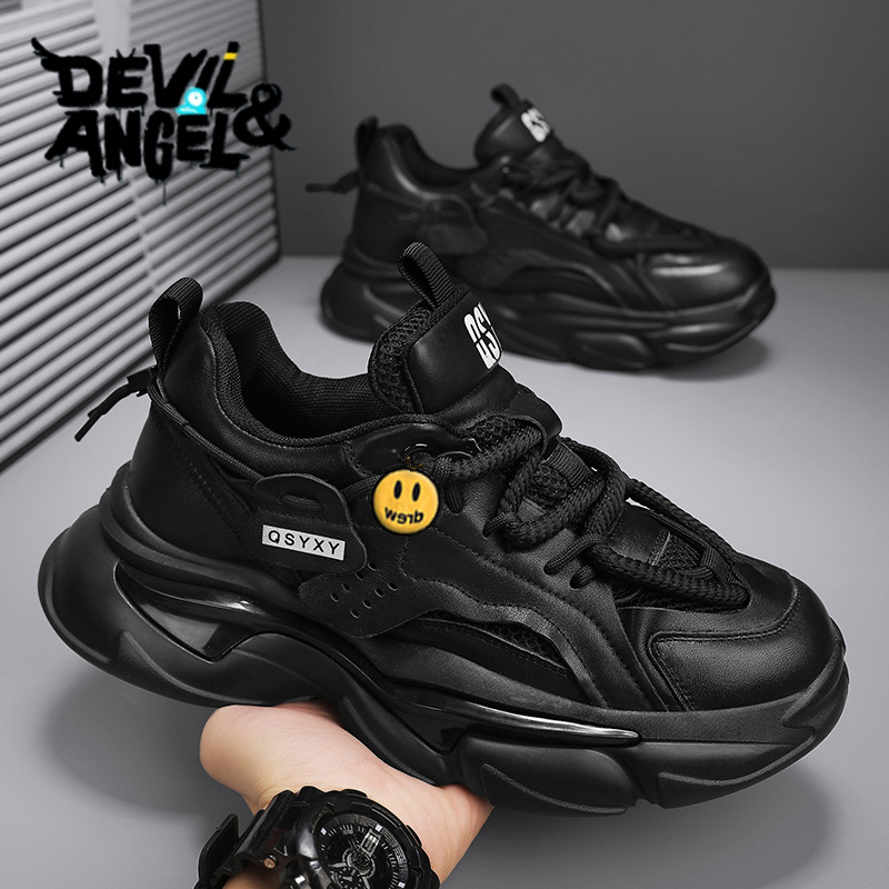 新款小恶魔与天使笑脸男鞋