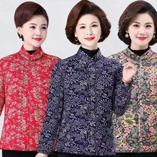 【反季清仓】中老年加厚碎花棉袄保暖加肥大码妈妈花棉袄冬季长袖