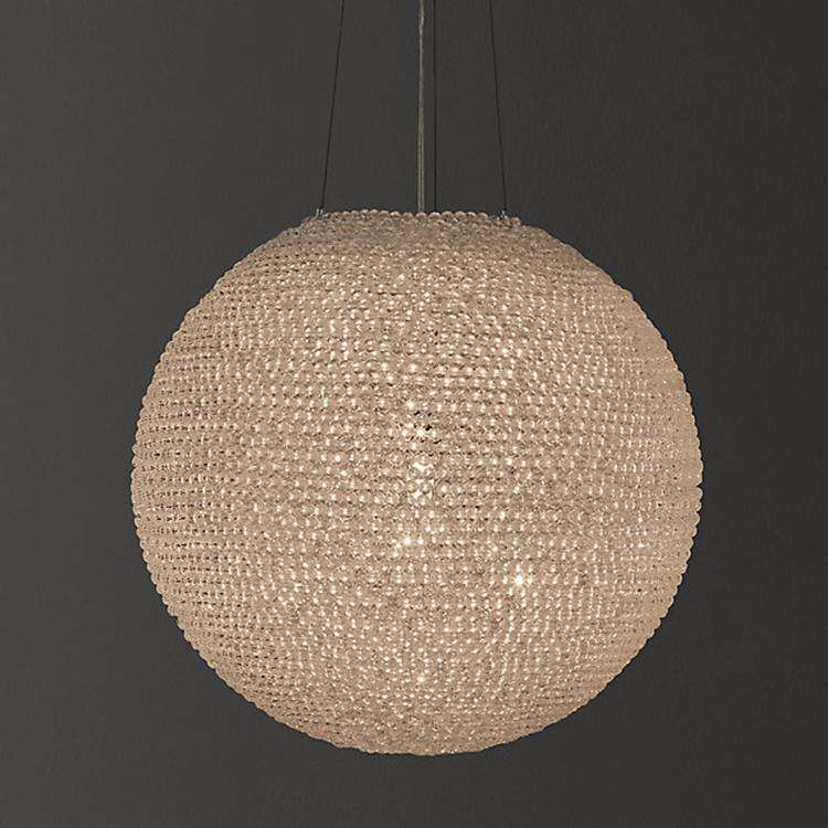 美式乡村简约个性创意客厅灯餐厅地球仪别墅卧室轻奢圆形水晶吊灯