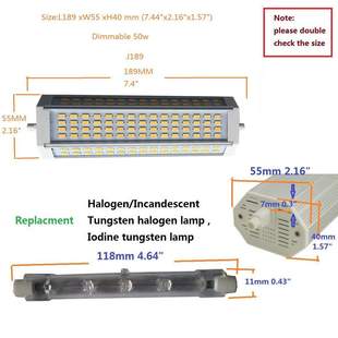 189mm长 J189 led 金卤灯500W 替代r7s 50w 灌胶电源 r7s 265v