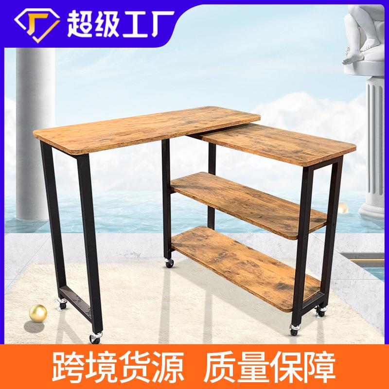 带滑轮折叠边桌沙发边几可移动简约沙发边桌子家用折叠茶几床头桌