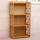 楠竹书架简易儿童储物收纳架厨房置物架实木客厅学生多层书柜落地