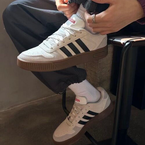 Adidas D-PAD 阿迪达斯男女同款灰棕美高风小锯齿低帮板鞋 JP8232