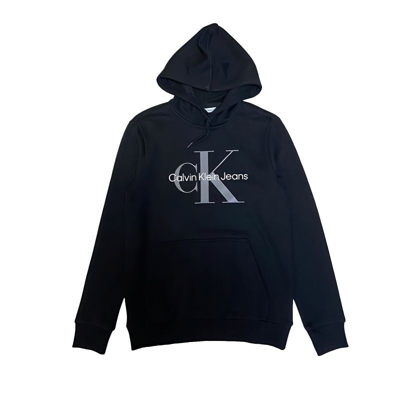 Calvin Klein CK专柜秋冬男士时尚连帽加绒卫衣 棉质经典印花卫衣