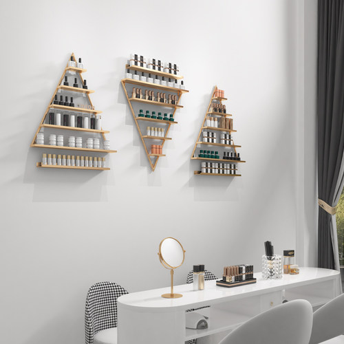 铁艺美甲架子壁挂三角型甲油胶展C示架美甲店指甲油架子墙上置物