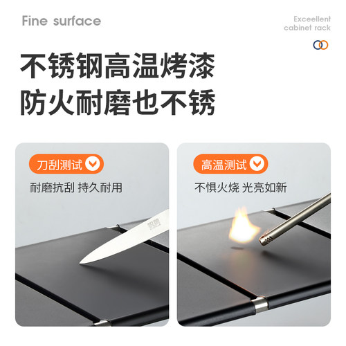 厨房可伸缩下水槽不锈钢置物架橱柜分层架家用多R功能锅架收纳架