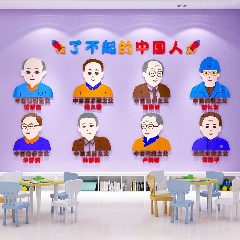 了不起的中国人幼儿园爱国环创主题墙贴走廊楼梯教U室文化墙面装,家居饰品,文化墙贴,淘宝优惠券,粉丝福利购,淘宝优惠卷