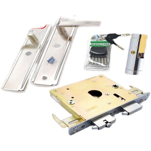 王力防盗c门专用锁具拉手锁体锁芯三件套碰锁特能自弹锁大门锁