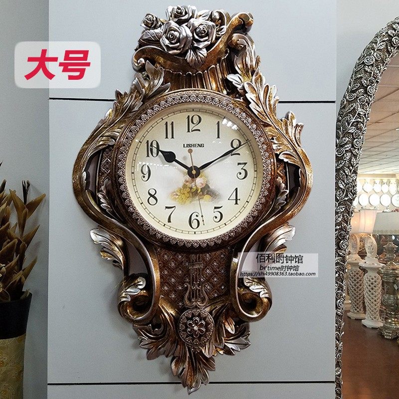 客厅大气a挂钟欧式复古钟表时尚个性豪华墙面装饰静音挂表家用壁