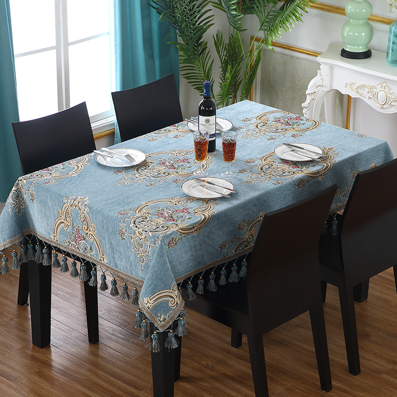 欧式餐桌垫高档奢华m布艺茶几布长方形客厅家用西餐桌布正方形台
