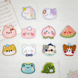 卡通可爱刺绣布贴小号补丁贴自粘可缝儿童衣服裤 饰修补破洞 子装