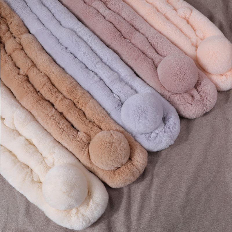 新款真毛皮草围巾獭兔毛韩版围脖