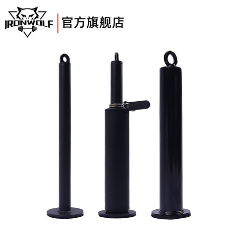 IRONWOLF负重杆健身自制家用大飞鸟钢丝滑轮杠铃片悬挂托盘配件