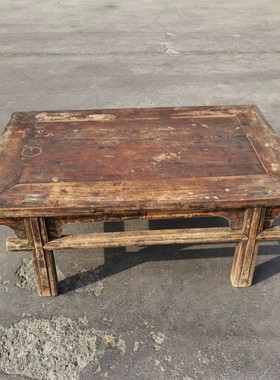 老物件实木小椅子小桌子民宿摆件老家具旧货影视道具纳凉怀旧复古