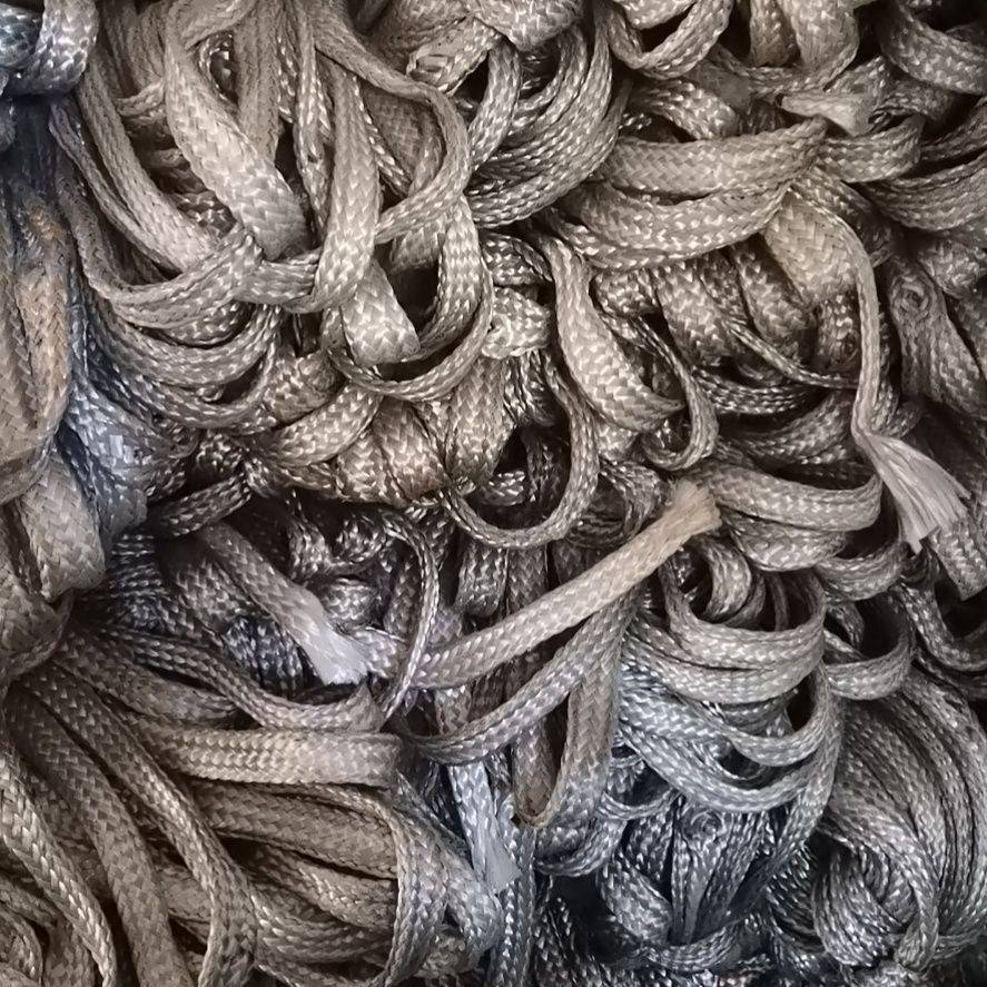 旧降落伞绳子拴牛绳封车绳大棚压膜绳涤纶高强双层筒状绳子耐磨棚