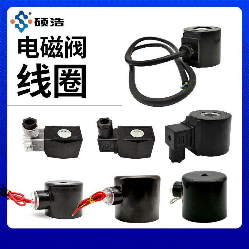 2W/US/2L电磁阀线 线圈配件220V24V磁头铜线 线阀水阀控制水下塑