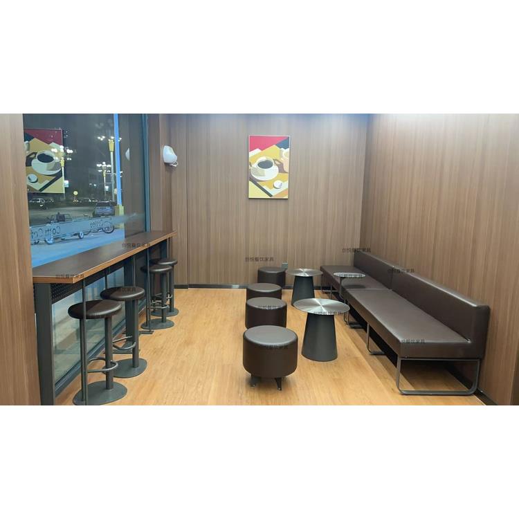 需定制库迪咖啡休息区桌椅组合会客接待奶茶店沙发套装卡座沙发茶
