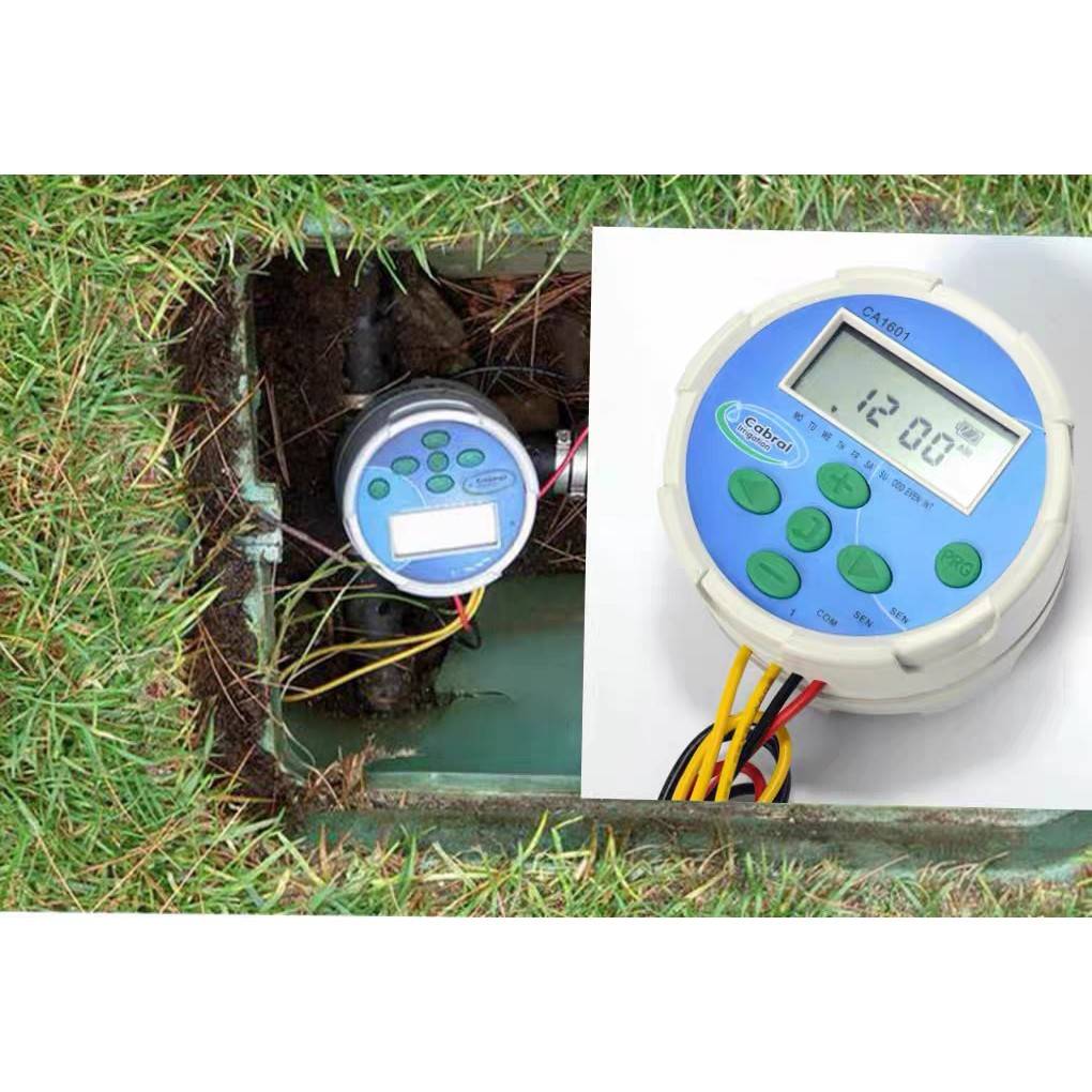 9V干电池供电灌溉无线电磁阀控制器绿地园林公园无电源可编程轮灌