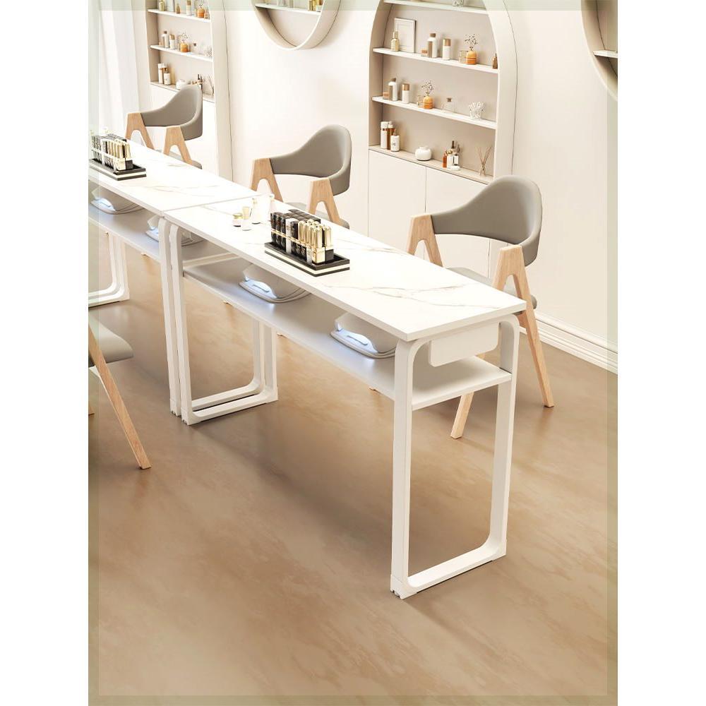 需定制日式美甲桌网红美甲桌椅套装特价美甲店桌椅单双人套装专用