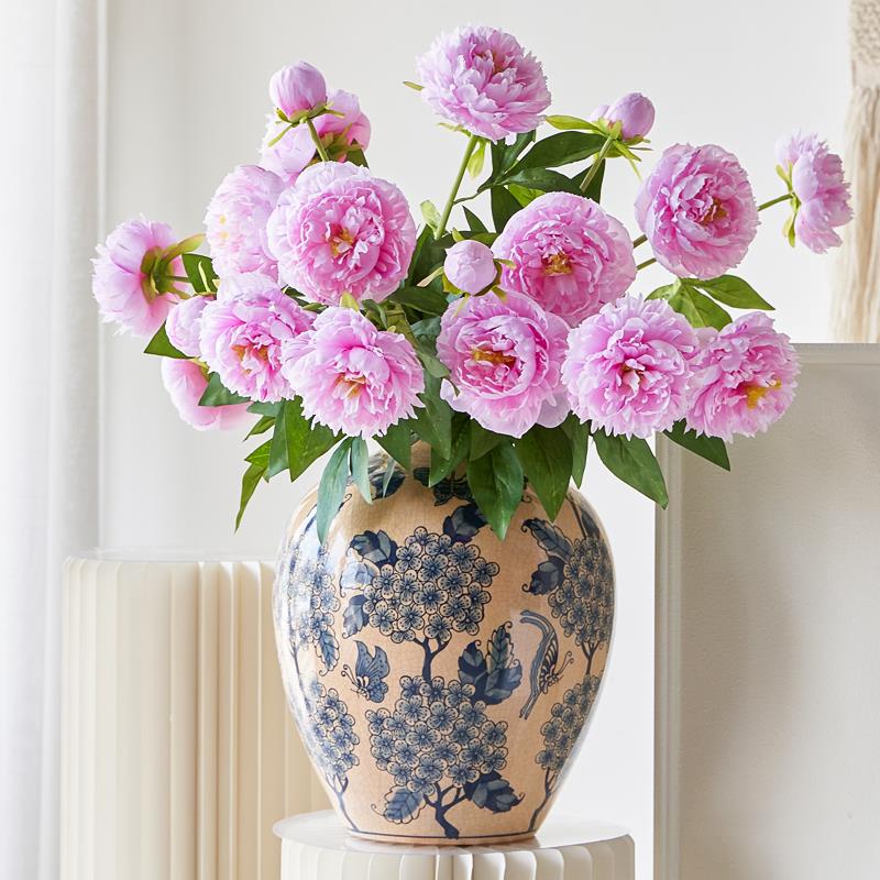 仿真花束芍药高品质室内牡丹假花桌面餐桌摆设插花花艺装饰摆件