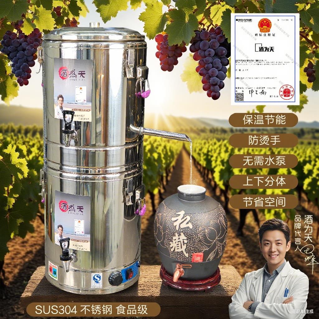 酿酒机家用全自动蒸酒器酿酒设备纯露机自酿白酒制酒机蒸馏器