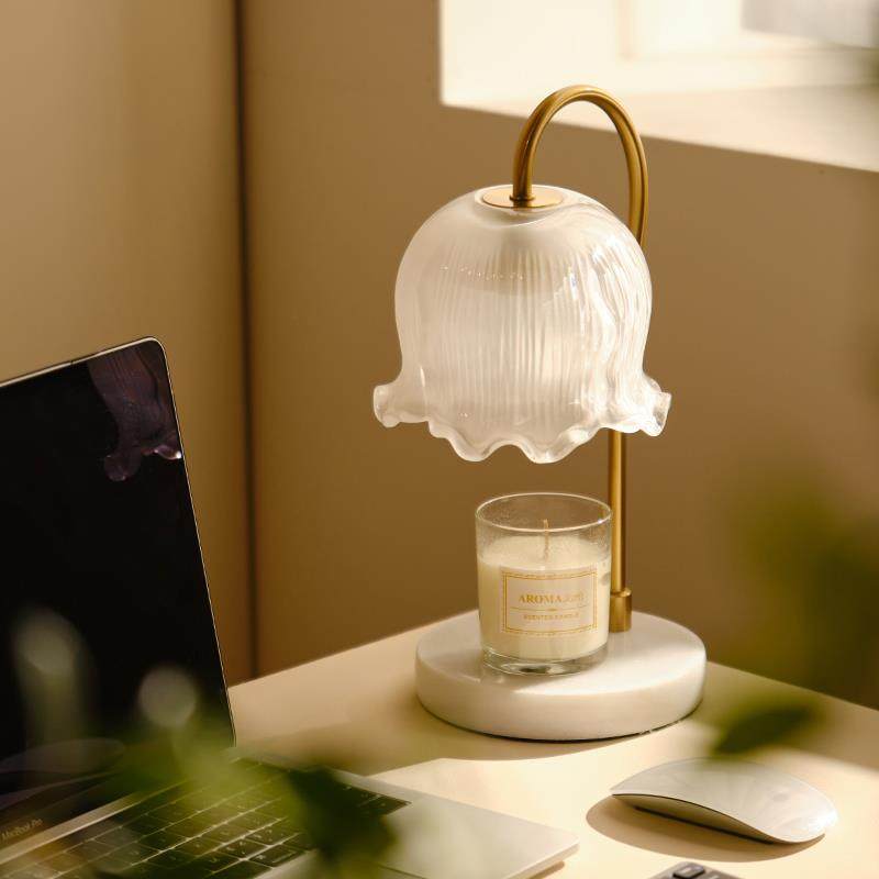 铃兰无火无烟香薰融蜡融烛灯送闺蜜礼物卧室床头助眠氛围装饰台灯