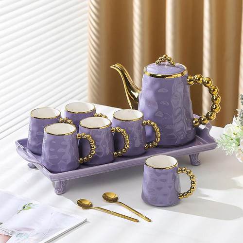 北欧轻奢陶瓷水杯茶杯茶具套装家用待客杯子结婚乔迁新居礼品水具