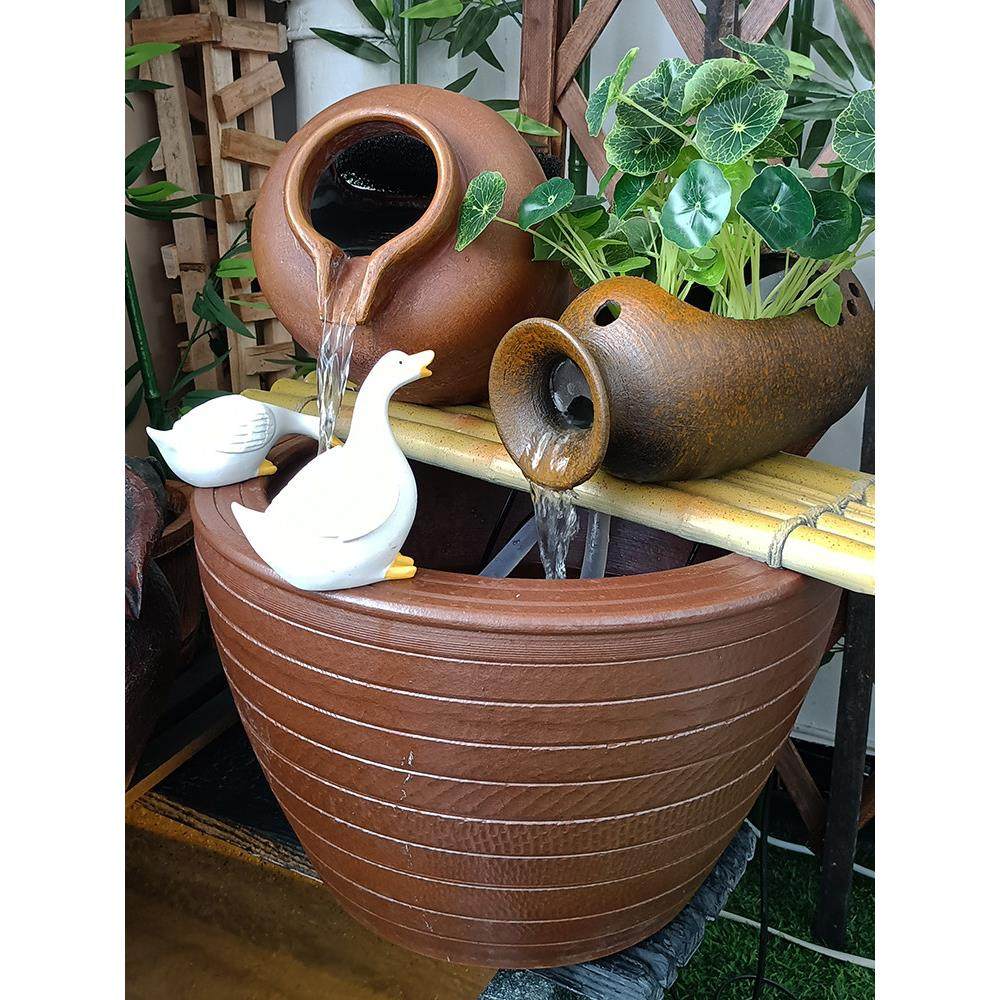 古风仿陶罐小号开口古法养鱼流水罐庭院水培水缸鱼池水循环过滤器,家居饰品,装饰摆件,淘宝优惠券,粉丝福利购,淘宝优惠卷