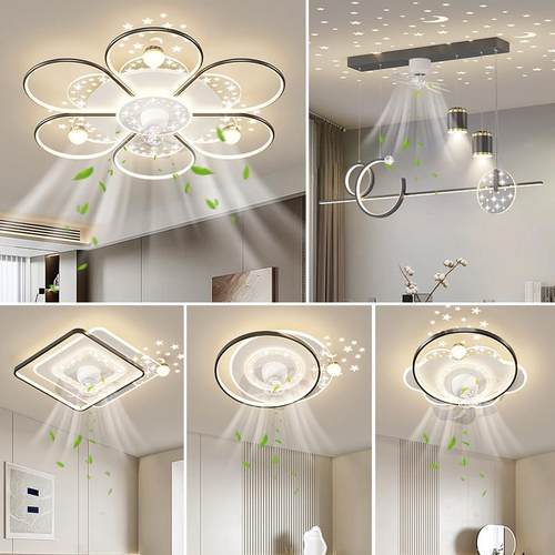 吊扇灯2025新款客厅护眼全光谱灯具现代简约家用饭厅卧室中山灯具