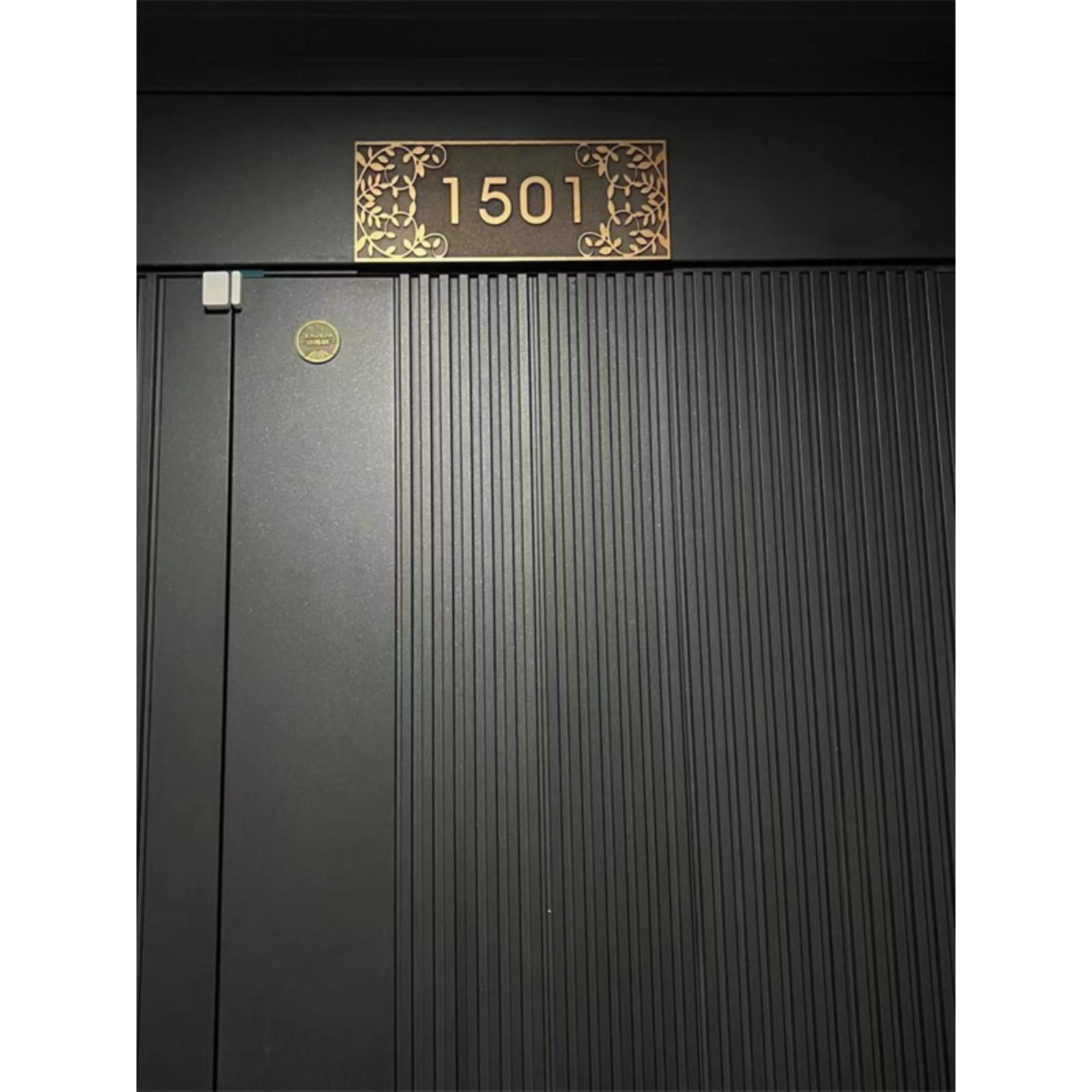 家用门牌订制户外入户铝合金中式住宅纯铜挂牌户外别墅门号牌包厢